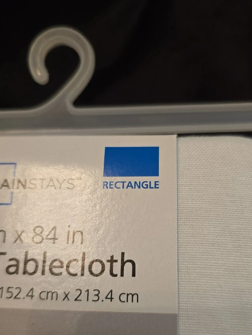 Mainstays White Fabric Tablecloth - Classic Solid White